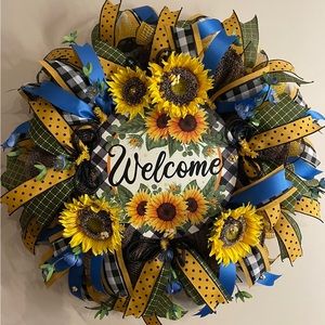 This is a Handmade Wreath for the summer and fall